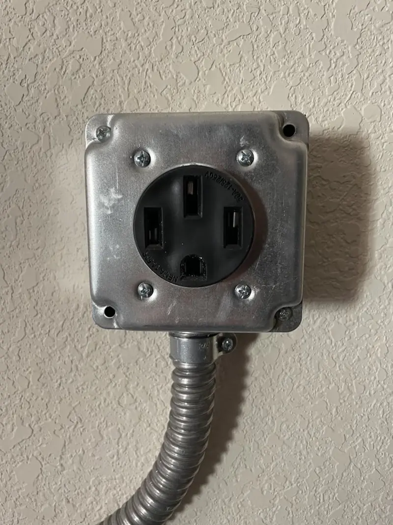 NEMA 14-50 outlet installed for Smart Home Electrical in Checotah